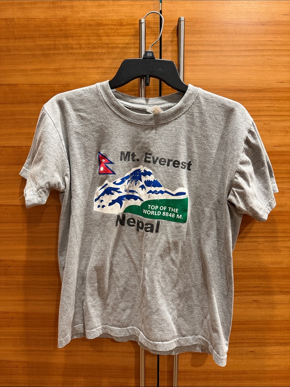 Mt. Everest Nepal Graphic T-Shirt - Gray vintage